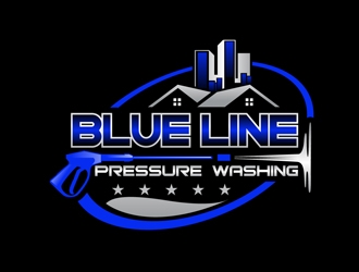  Blue Line Pressure Washing  logo design by DreamLogoDesign