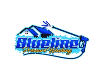  Blue Line Pressure Washing  logo design by DreamLogoDesign