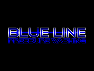  Blue Line Pressure Washing  logo design by rykos