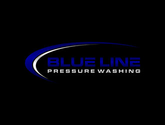  Blue Line Pressure Washing  logo design by alby