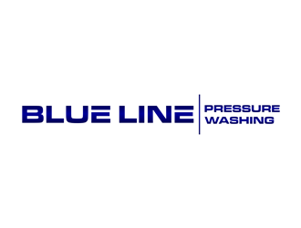  Blue Line Pressure Washing  logo design by alby