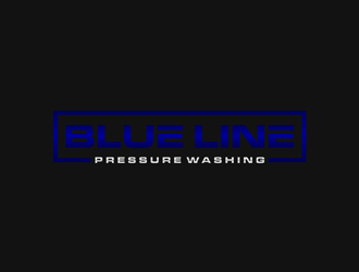  Blue Line Pressure Washing  logo design by alby
