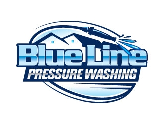  Blue Line Pressure Washing  logo design by usashi