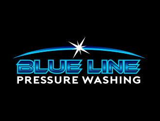  Blue Line Pressure Washing  logo design by serprimero