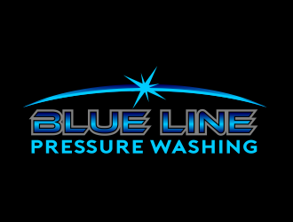  Blue Line Pressure Washing  logo design by serprimero