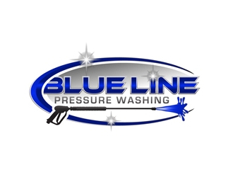  Blue Line Pressure Washing  logo design by DreamLogoDesign