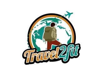 travel2fit logo design by uttam
