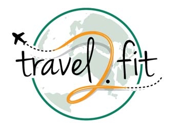 travel2fit logo design by shere