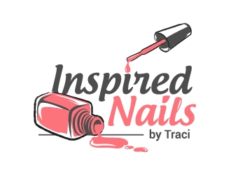 Inspired Nails by Traci logo design by jaize