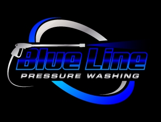  Blue Line Pressure Washing  logo design by jaize