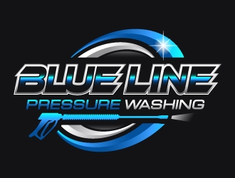  Blue Line Pressure Washing  logo design by ORPiXELSTUDIOS