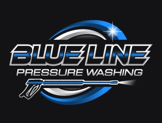 Blue Line Pressure Washing  logo design by ORPiXELSTUDIOS