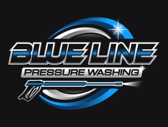  Blue Line Pressure Washing  logo design by ORPiXELSTUDIOS