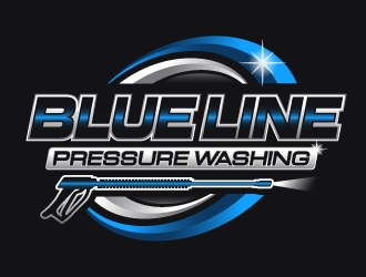  Blue Line Pressure Washing  logo design by ORPiXELSTUDIOS