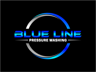  Blue Line Pressure Washing  logo design by meliodas
