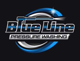  Blue Line Pressure Washing  logo design by ORPiXELSTUDIOS