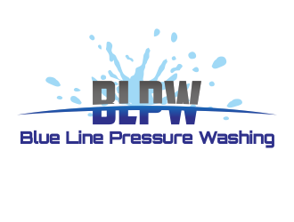  Blue Line Pressure Washing  logo design by YONK