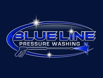  Blue Line Pressure Washing  logo design by DreamLogoDesign