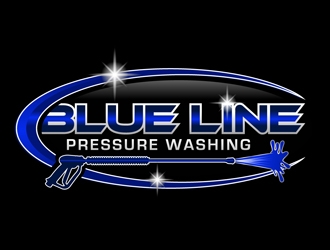  Blue Line Pressure Washing  logo design by DreamLogoDesign