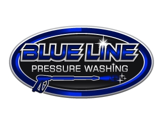  Blue Line Pressure Washing  logo design by ORPiXELSTUDIOS