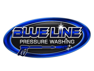  Blue Line Pressure Washing  logo design by ORPiXELSTUDIOS