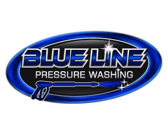  Blue Line Pressure Washing  logo design by ORPiXELSTUDIOS
