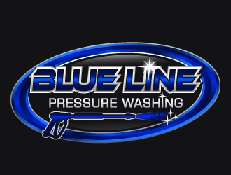  Blue Line Pressure Washing  logo design by ORPiXELSTUDIOS