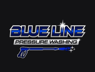  Blue Line Pressure Washing  logo design by ORPiXELSTUDIOS