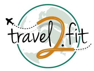 travel2fit logo design by shere
