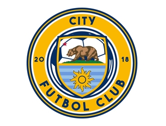 City F.C. (City Futbol Club) logo design by DreamLogoDesign