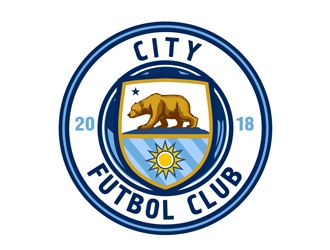 City F.C. (City Futbol Club) logo design by DreamLogoDesign