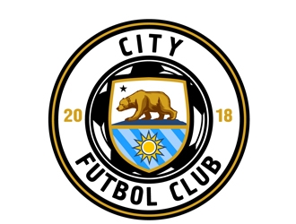 City F.C. (City Futbol Club) logo design by DreamLogoDesign