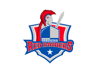 Massena Red Raiders logo design by Republik