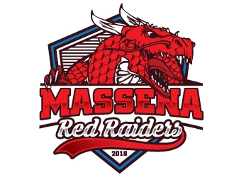 Massena Red Raiders logo design by Godvibes