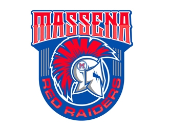 Massena Red Raiders logo design by DreamLogoDesign