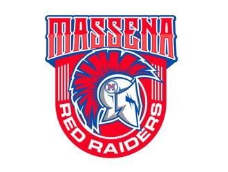 Massena Red Raiders logo design by DreamLogoDesign