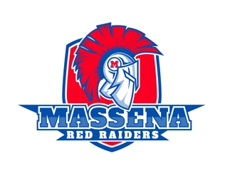 Massena Red Raiders logo design by DreamLogoDesign