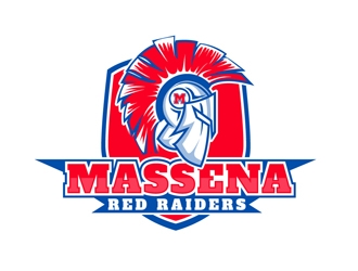 Massena Red Raiders logo design by DreamLogoDesign