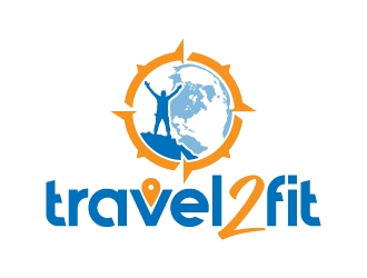 travel2fit logo design by jaize