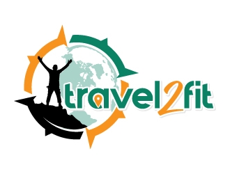 travel2fit logo design by jaize