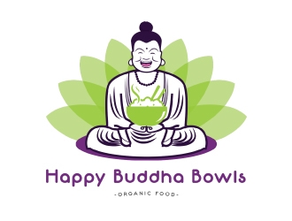 Happy Buddha Bowls logo design by emberdezign