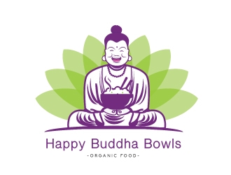 Happy Buddha Bowls logo design by emberdezign
