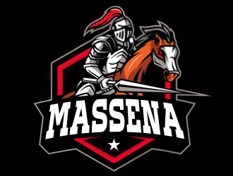 Massena Red Raiders logo design by Optimus