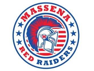 Massena Red Raiders logo design by shere