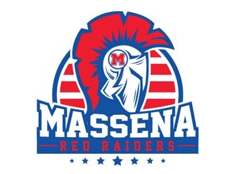 Massena Red Raiders logo design by shere