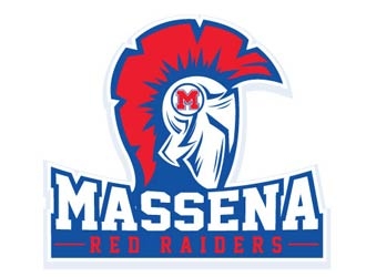 Massena Red Raiders logo design by shere