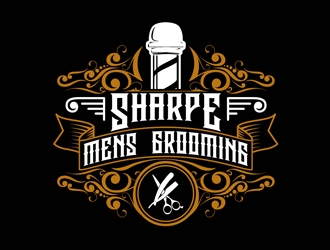 Sharpe Mens Grooming logo design by DreamLogoDesign