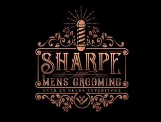 Sharpe Mens Grooming logo design by DreamLogoDesign