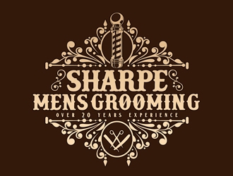Sharpe Mens Grooming logo design by DreamLogoDesign