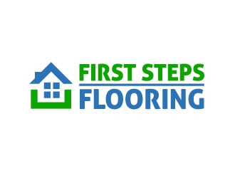 First Steps Flooring logo design by PyramidDesign
